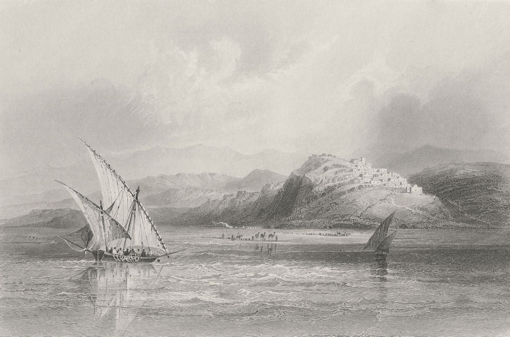 LEBANON. Sarepta & Sidon-Bartlett 1847 old antique vintage print picture